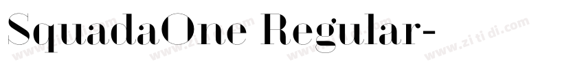 SquadaOne Regular字体转换 SquadaOne Regular字体转换